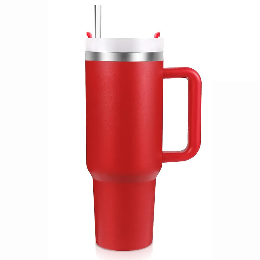 1200ml Stainless Steel Insulated Tumbler with Handle & Straw Lid | Double Wall Vacuum Flask | Custom Bulk Corporate Gift”