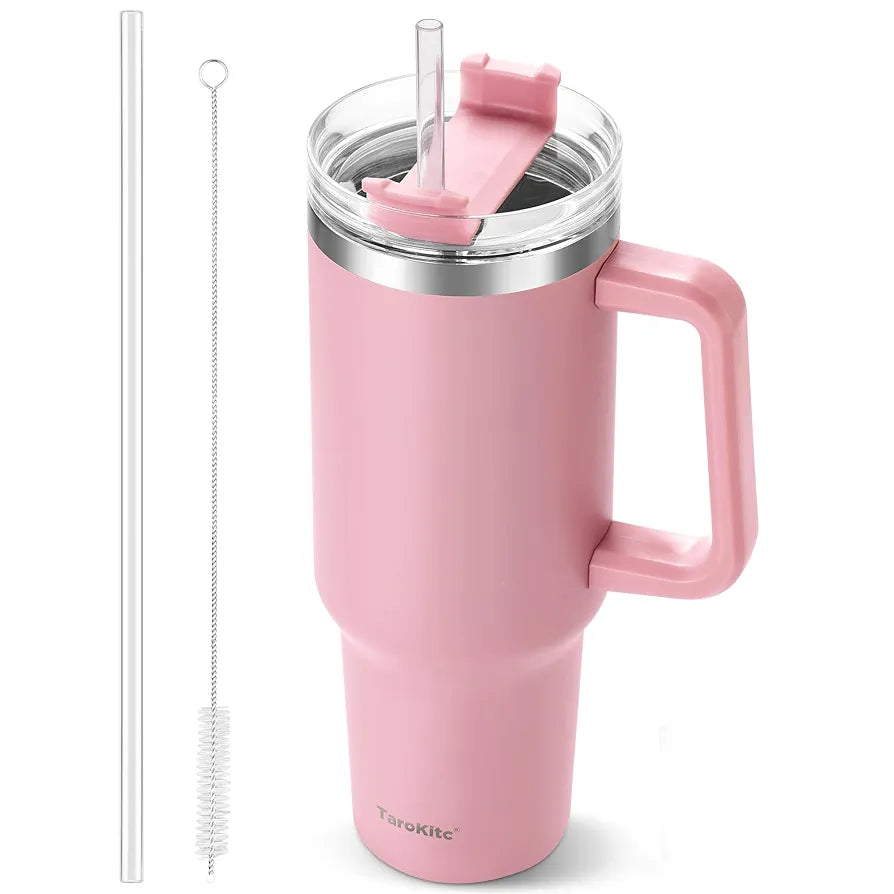 1200ml Stainless Steel Insulated Tumbler with Handle & Straw Lid | Double Wall Vacuum Flask | Custom Bulk Corporate Gift”