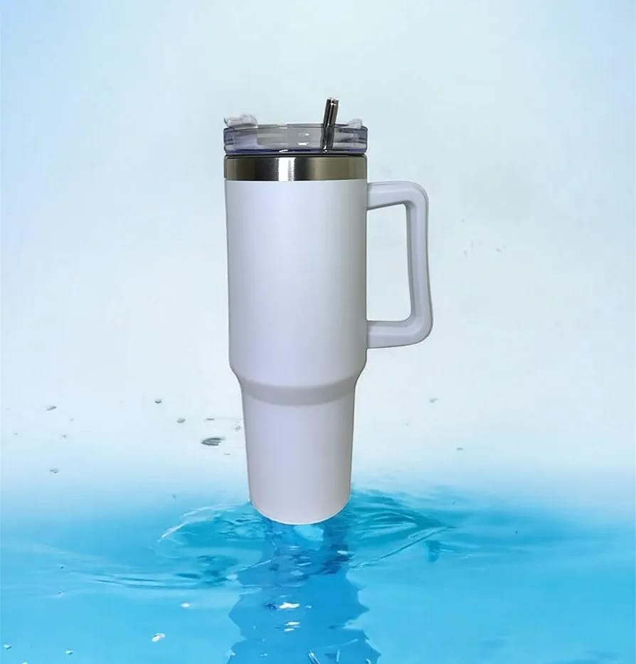 1200ml Stainless Steel Insulated Tumbler with Handle & Straw Lid | Double Wall Vacuum Flask | Custom Bulk Corporate Gift”